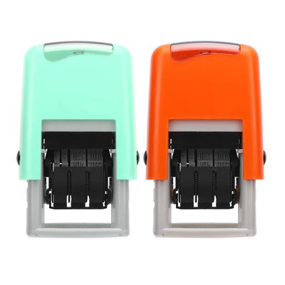 25x2.8mm Automatischer englischer Datumsstempel Klarer Stempelabdruck Schnelltrocknend Einstellbarer Datumsstempel für Studium Arbeit Leben
