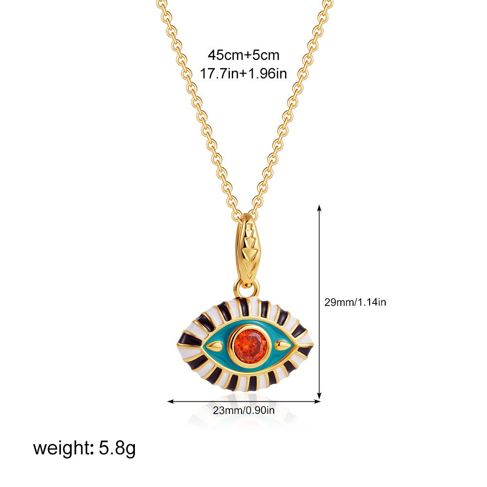 

A vintage-style colorful enamel evil eye pendant necklace, a colorful crystal eye choker, a women s jewelry gift.