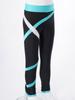 Girls Sleeveless Printed Patchwork Leotard Colorblock Leggings Gymnastics Sports Performance Outfit