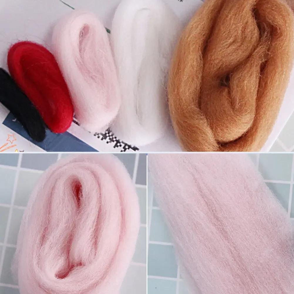Cute Wool Felting Package Material Animal Handmade Toy Non-Finished DIY Arts Crafts Needlework Yarn Needle Felting Starter Kit