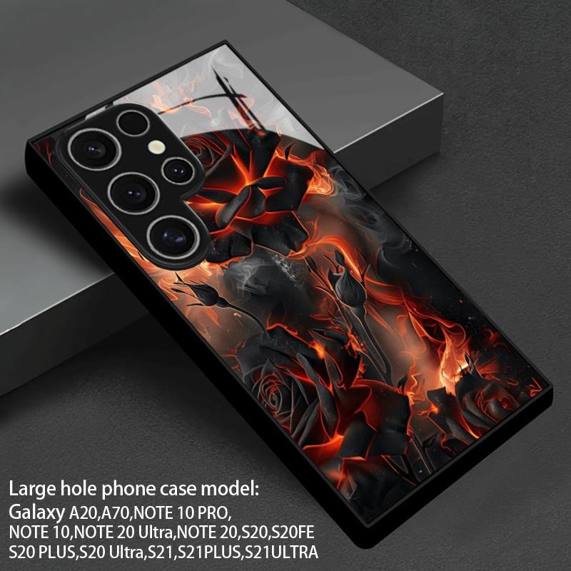 2D Pattern Phone Case for Samsung S26 S25 S24 S23 S22 S21 S20 A56 A36 A16 Tempered Glass Protective Cover