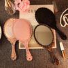 Vintage Carved Handheld Vanity Mirror Makeup Mirror Cosmetic Compact Mirror