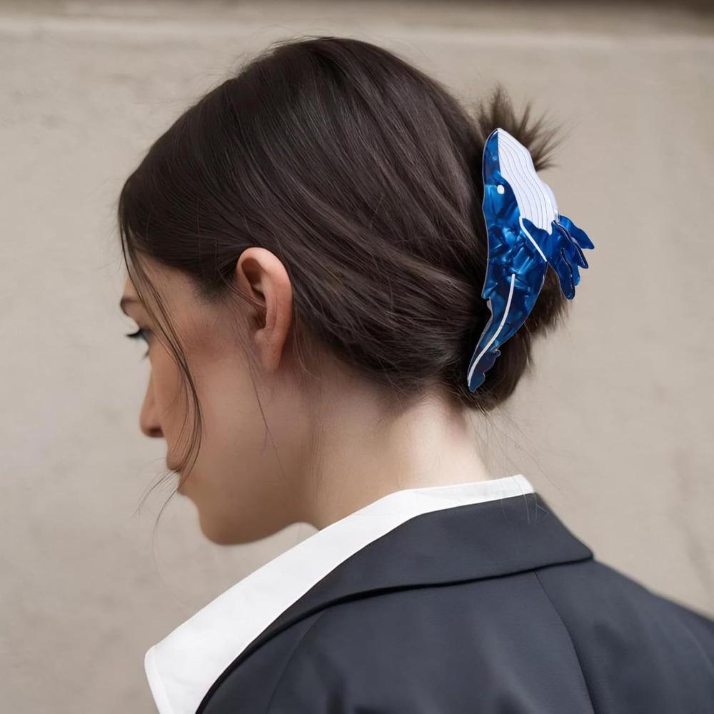 Non Slip Whale Hair Claw Cartoon Whale Shaped Hair Claw Cute Acetate Hair Clips Headwear