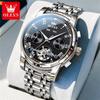 OLEVS 6607 Automatische Herrenuhren Top Original Mechanische Uhr für Herren Luxus Skelett Schwungrad Wasserdicht Kalender Armbanduhr
