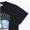 Ganni Bear Comic Teddy Logo Women S Short Sleeve Tee A1050070 252