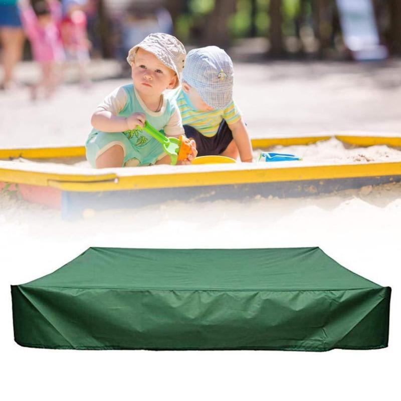 Square Green Garden Kids Sandbox Cover Small Garden Pond Cover Waterproof Sun Shade Cover for Outdoor Play Areas