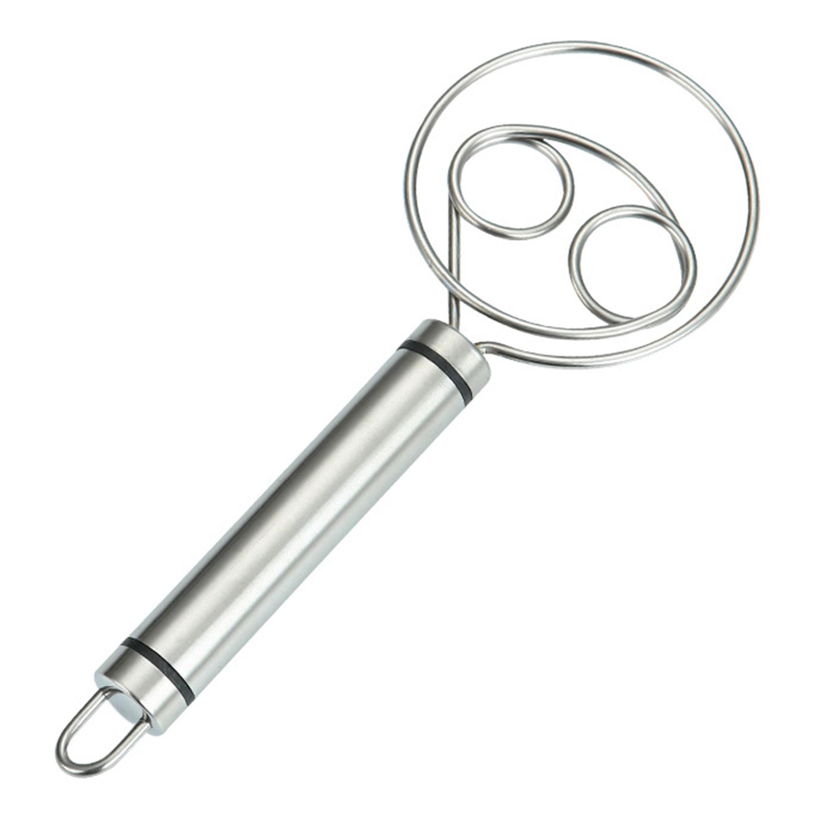 

Stainless Steel Dough Mixer With Hanging Hole Effortless Non-Stick Egg Beater Kitchen Baking Tools Anti-Rust Flours Dough Mixing