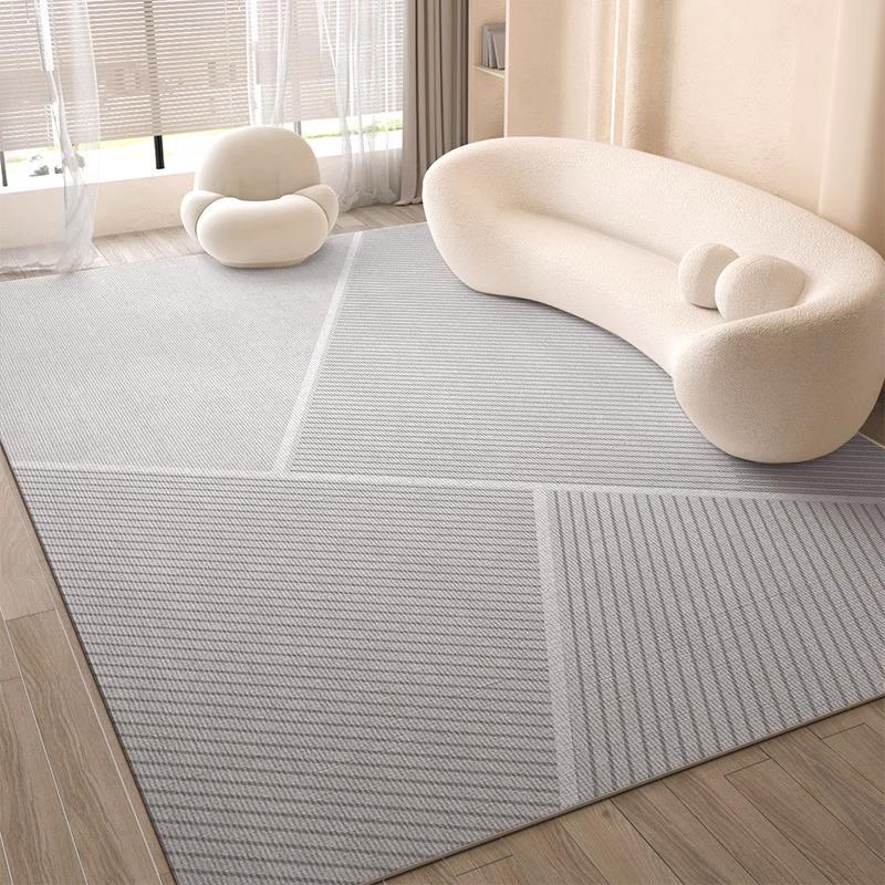 Cream-Style Luxury Carpet for Living Room: Elegant, Durable, and Easy-to-Clean Floor Mat.