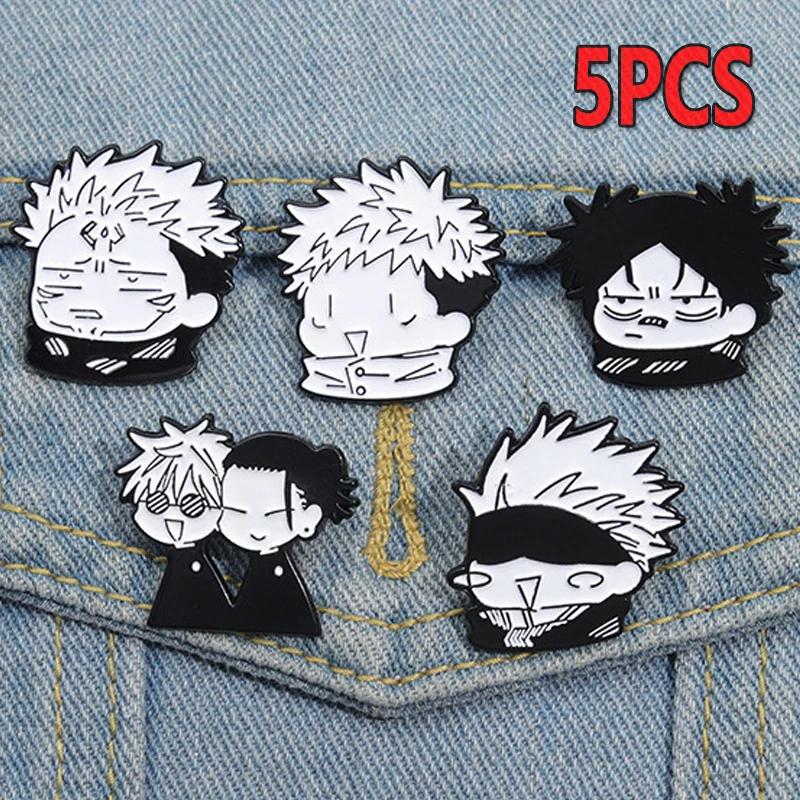 Anime JJK Jujutsu Kaisen Cosplay Brooch Enamel Pin Badges Brooches for Clothes Jewelry Accessories Fashion Jewelry Gift