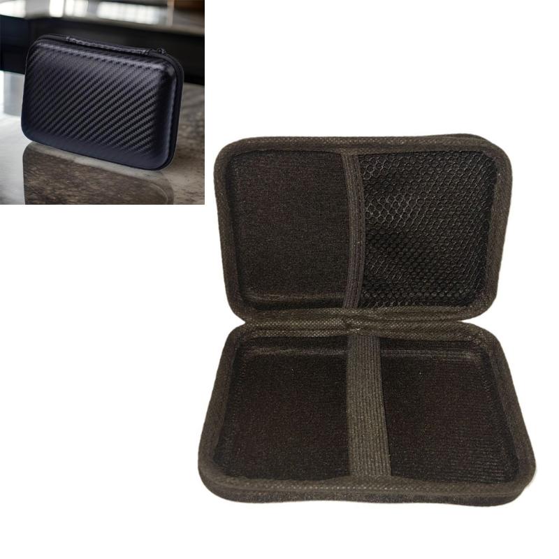 EVA Bag with Mesh Pocket Handheld Game Console Black Carrying Case Scratchproof Case Shockproof Storage Box for RG34XX