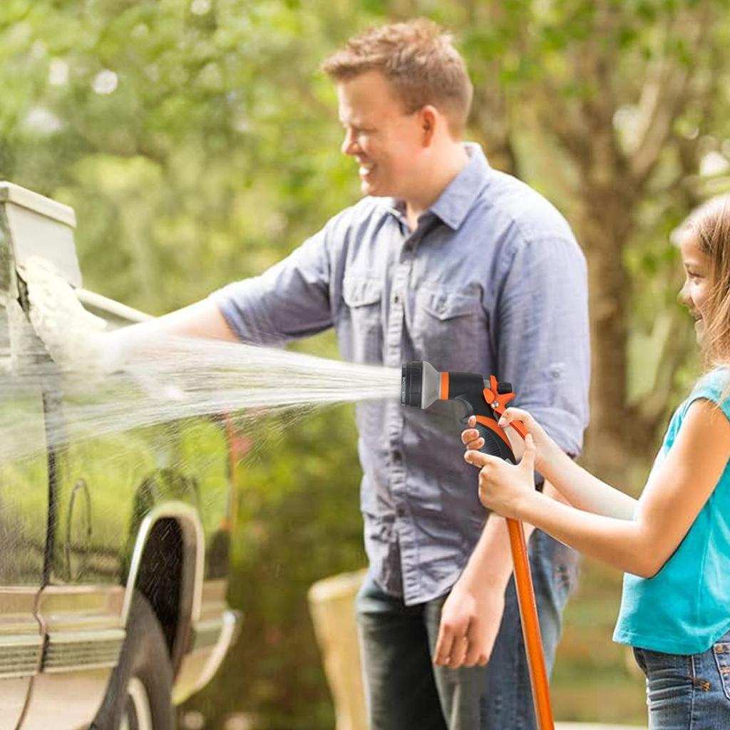 Hose Nozzle Spray Nozzles For Garden Hose 8 Adjustable Spray Patterns High Pressure Irrigation Attachment Head For Car Wash