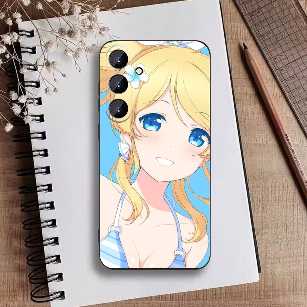 L-Love live-Ayase Eli Phone Case For Samsung Galaxy A73,21,22,32,71,53,52,51,80,5G Soft Black Cover