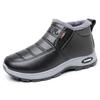 Womens Winter Slip On Fleece Lined Low Top Platform Casual Shoes Warm Flat Loafers