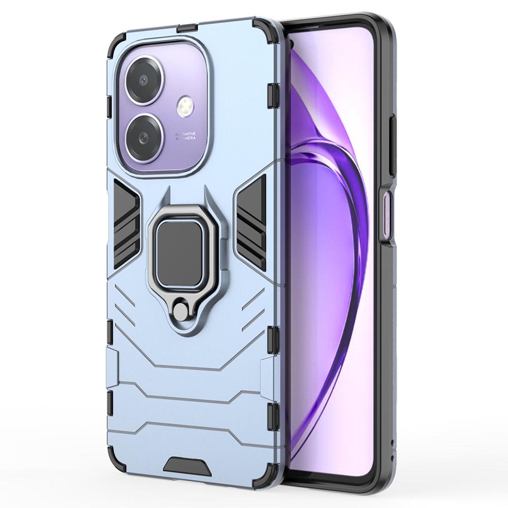 

For Oppo A60 5G Case PC+TPU Protective Phone Cover with Ring Kickstand Blue