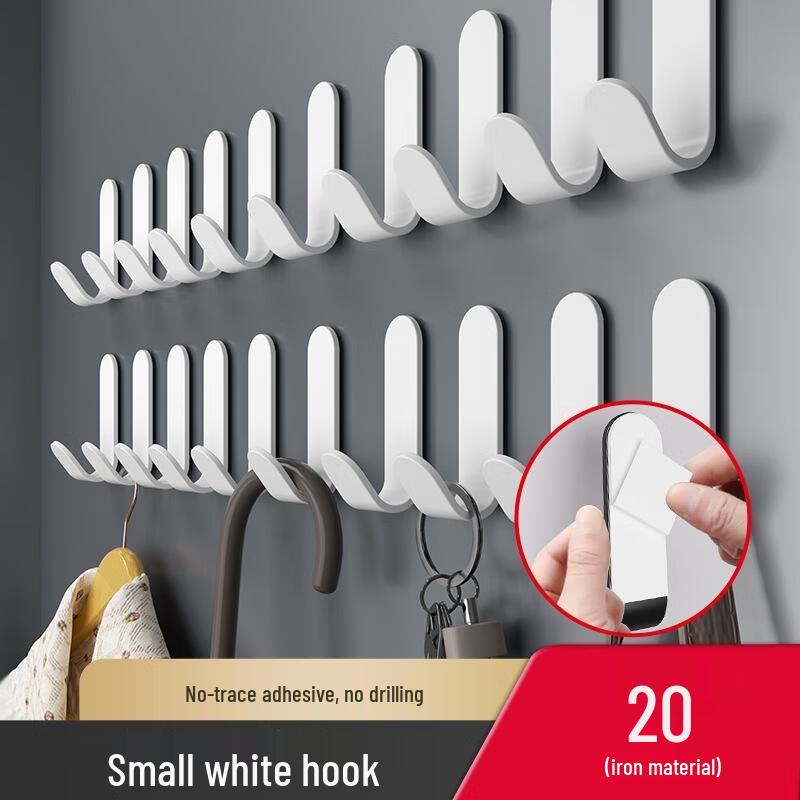 No-Drill Adhesive Stainless Steel Single Wall Hooks