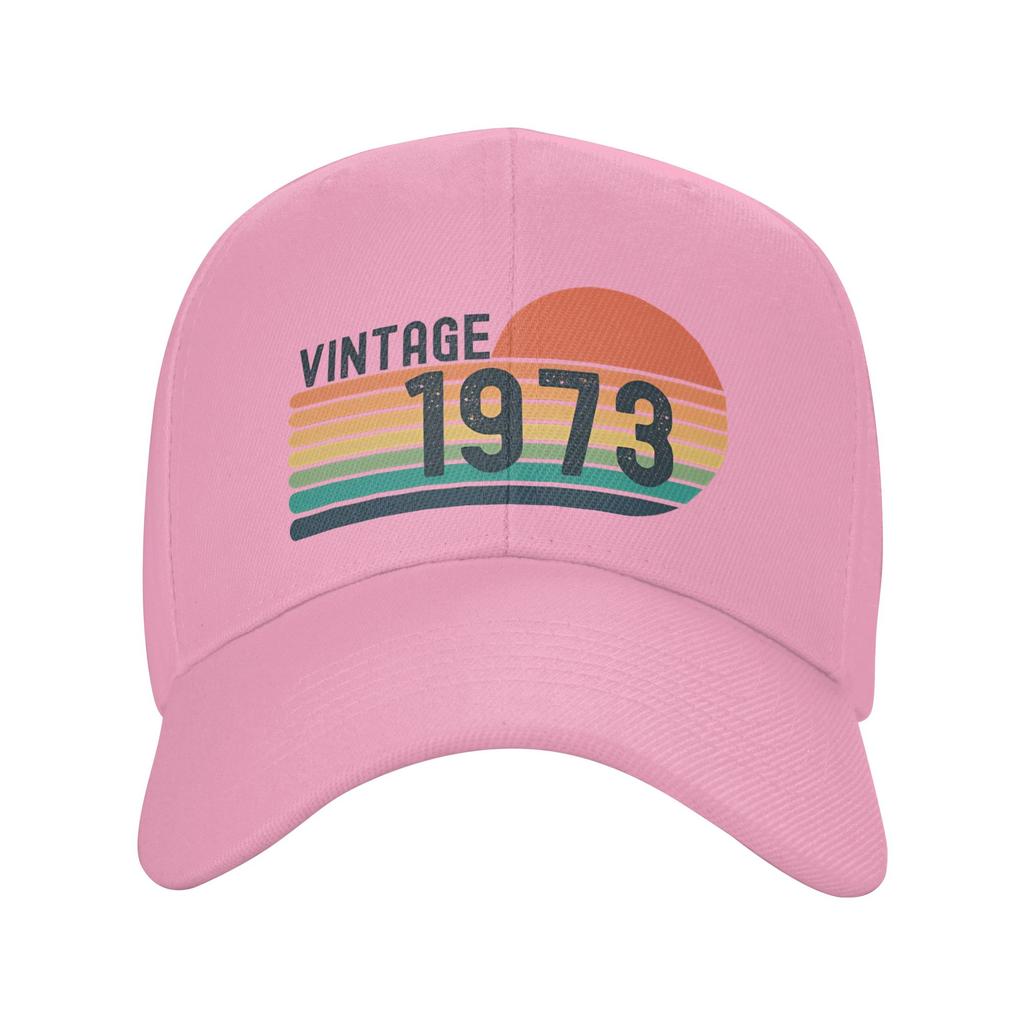 Vintage 1973 2 Casual Baseball Cap  Hunting Camping Hip Hop Hats Summer SunProof Unisex Men Y2k Cute Snapback Cap