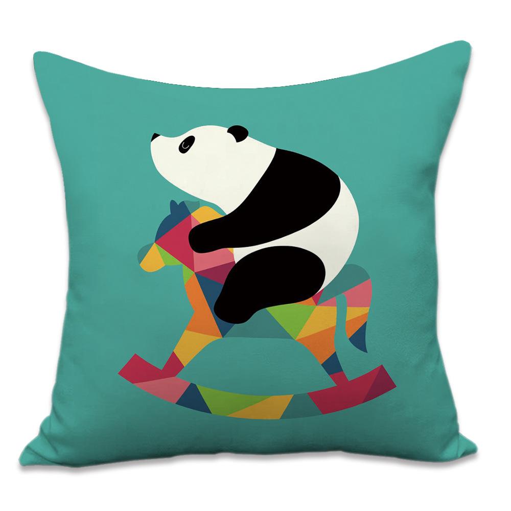 

Хлопок и Лен Наволочка с Мультяшным Принтом Динамичная Печать Наволочка Подушка cotton and linen 45x45cm