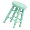 Realistic Wood Stool Zakka Realistic Pretend Play for Role Display Round Top Stool Model Vintage Stool 1:12 Doll House