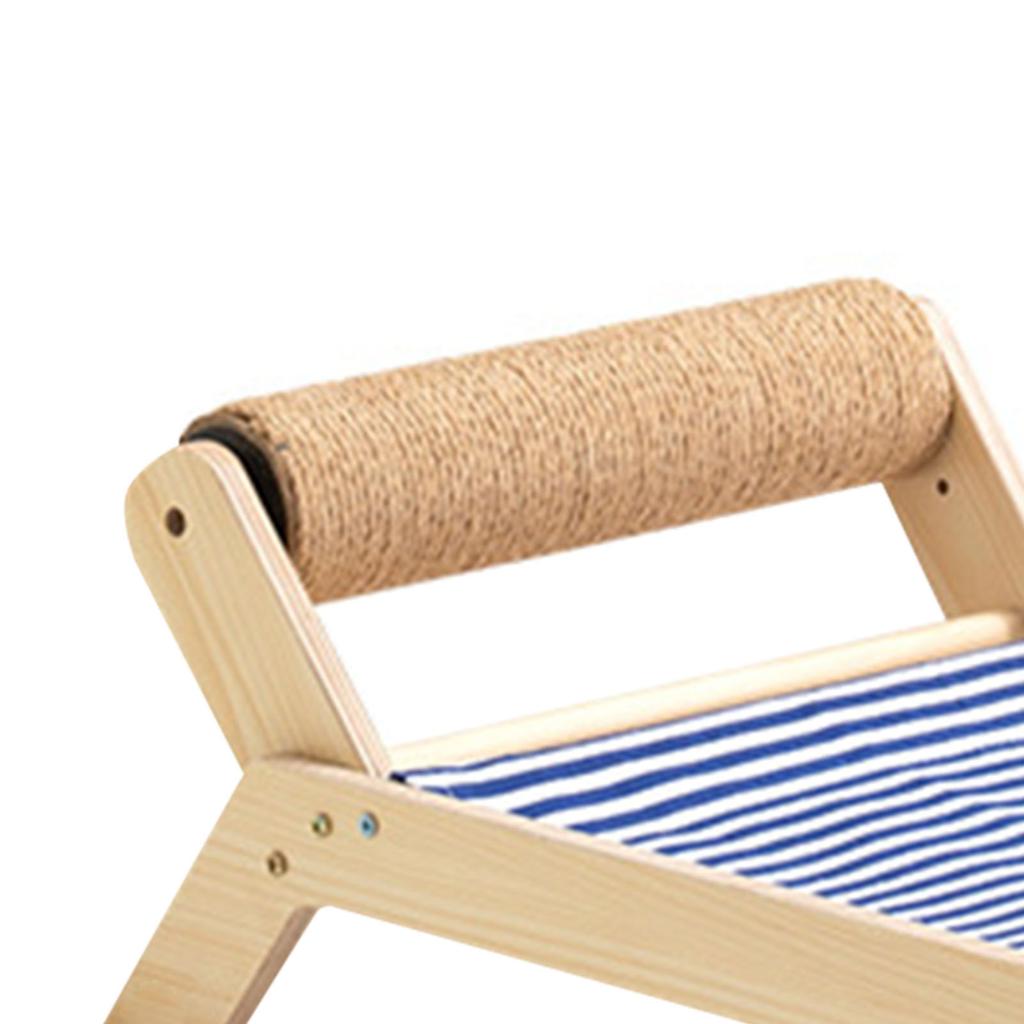 Cat Beach Chair Summer All Seasons Elevated Cat Bed with Sisal Scratcher for Outdoor Indoor Beach