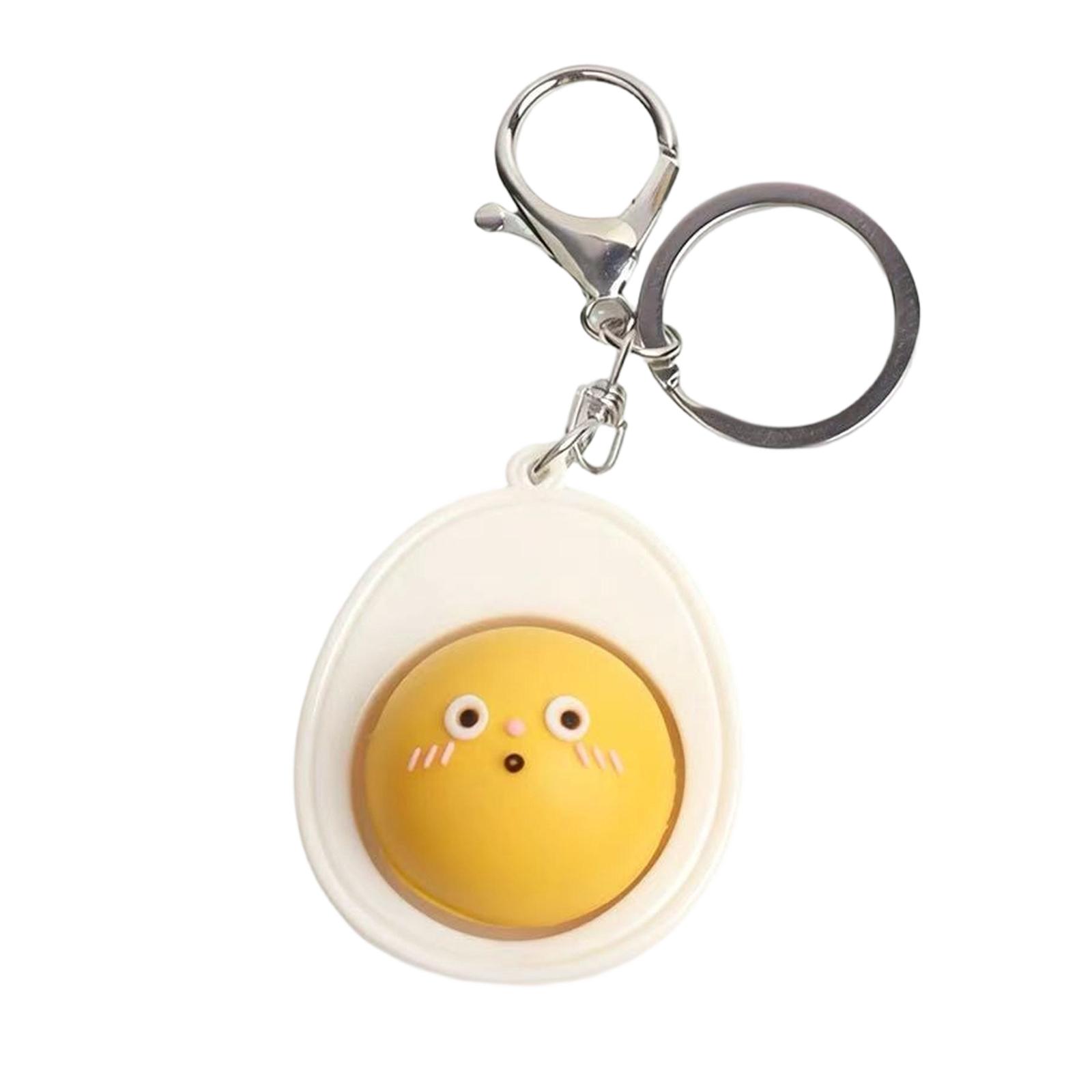 

Cute Simulated Steamed Bun Keychain With Button Decompression Function, Creative Gift ONE SIZE