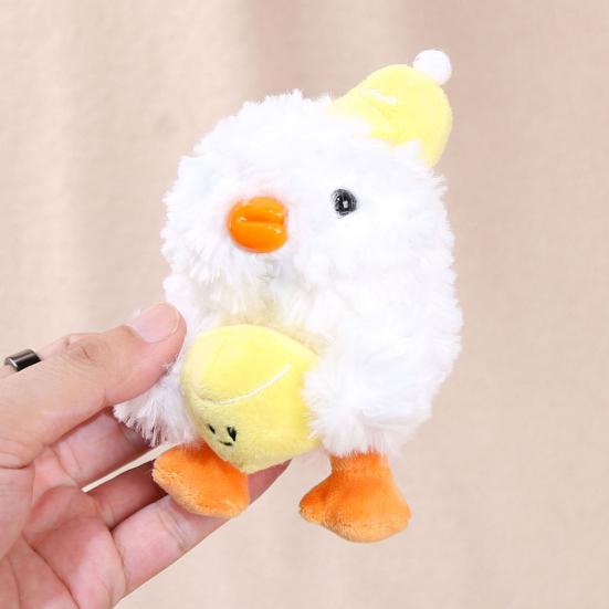 Baseball Duck Keychain Couples Plush Toy for Bags Backpacks Soft Stuffed Animal Keyring
