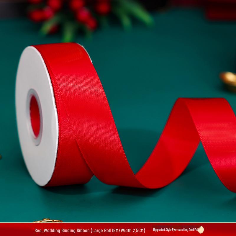 Red Double Happiness Wedding Ribbon for Bride s Quilt Tying and Packaging
