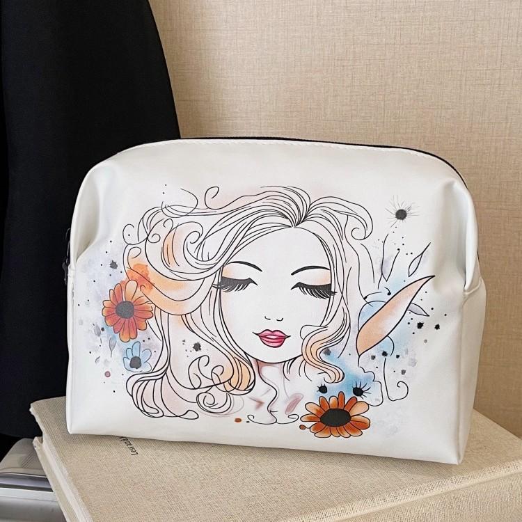 Cosmetic bag, zipper, cute cosmetic bag, simple and fashionable pencil bag, available. Storage bag