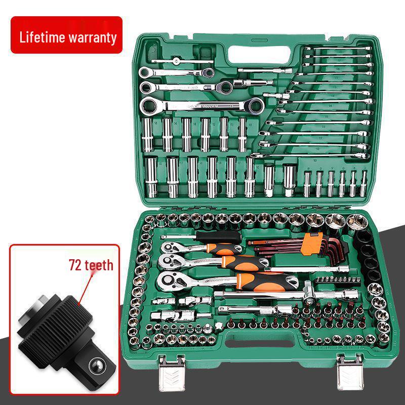 Multifunctional Automotive Ratchet Socket Wrench Tool Set