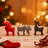 Silikon-Weihnachtsmolds 3D-Rentierformen Rentierform für Schokolade Kerze Seife Fondant Süßigkeiten Backen Feiertagsbasteln Tisch