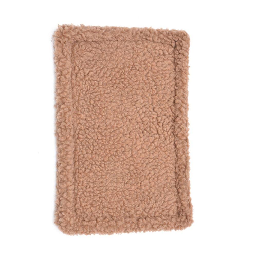 Double-sided Small Pet Warm Mat Plush Hamster Small Mat Guinea Pig Nest Mat Easy to Carry Rectangular Rabbit Bed Cushion Mat
