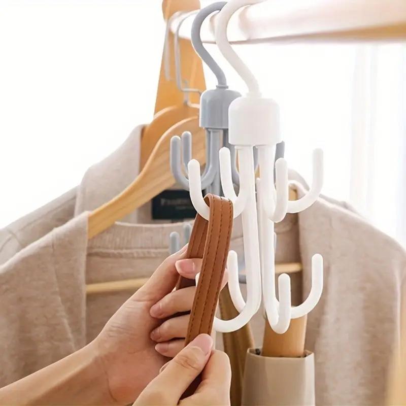 8-Hook Octopus Hanger Multi-Purpose Rotatable Hook for Closet Kitchen Bathroom Clothes Bag Organizer
