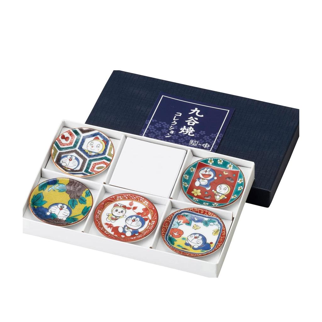 Kaneshotouki Kutani ware small bean different set of soy sauce Japanese microwave made in Japan 008770 "Doraemon" plate, plate, plate, approx. 6cm,