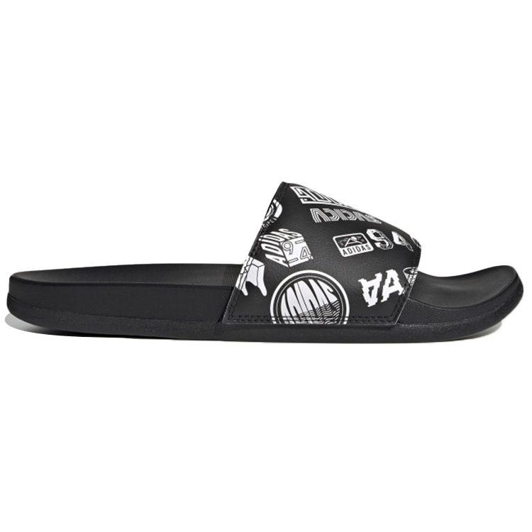 Adidas Adilette Comfort Slide 'All Over Logos - Black' FZ1750