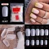 500pcs/bag Coffin False Nail Tips Clear Ballerina Stiletto Rounded Square Acrylic Fake Nails Extension System UV Gel Manicure
