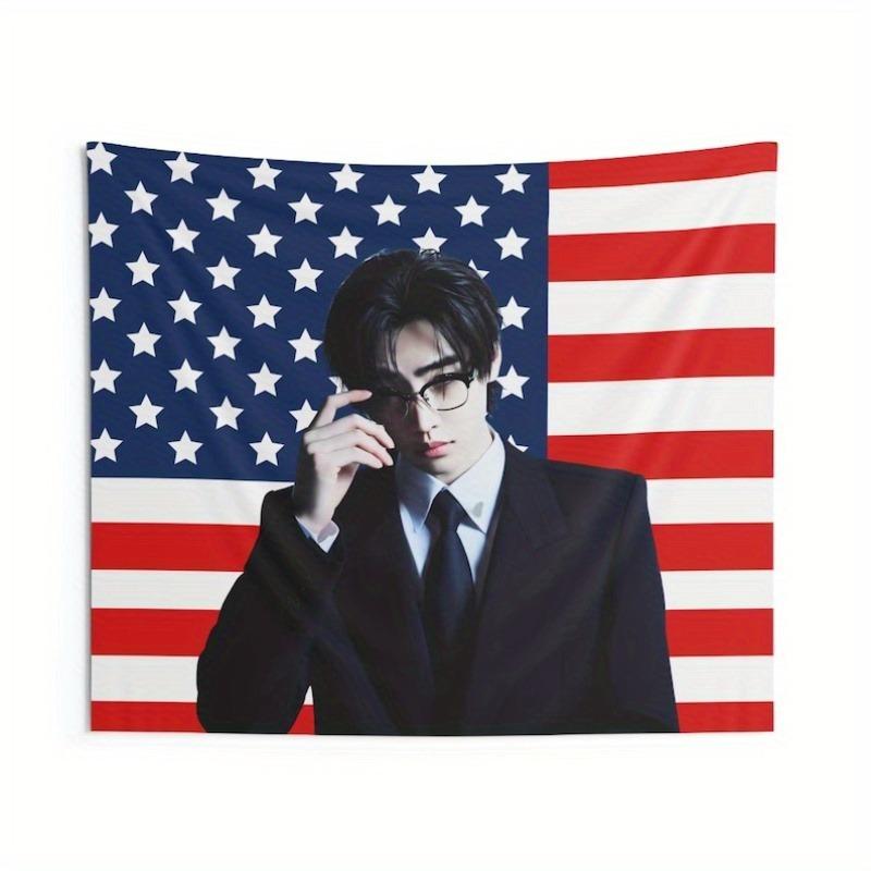 1Pc Sunghoon Suit Style American Tapestry Concert Banner World Tour Wall Decorfor Fans