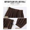 Fleece pants 2025 autumn and winter women's thickened corduroy scimitar pants small high waist and thin casual wide-leg trousers
