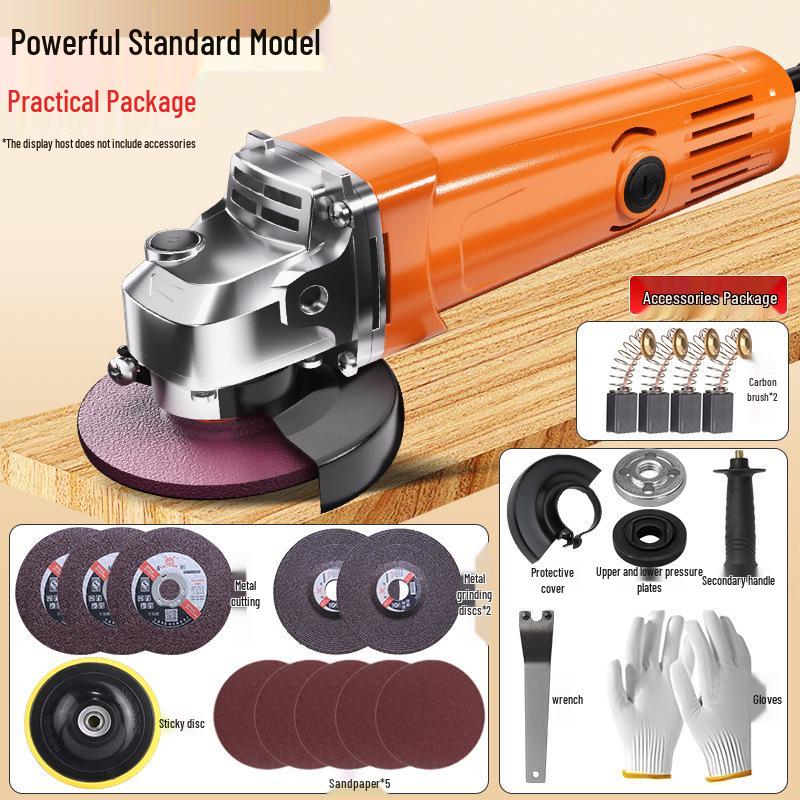 Angle Grinder: Industrial Polisher for Metal Cutting, Rust Removal & Grinding, Household Hand Tool