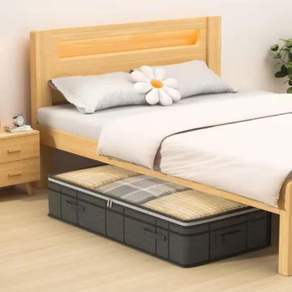 Dual Zipper Under Bed Storage Bag Clear Window Quilt Clothes Storage Bag  Dormitory