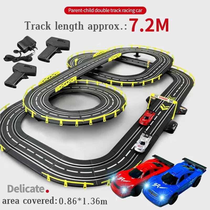 Electric 1/43 Rail Car Double Racing Track Toy Autorama Circuit Voiture Remote Control Car Electric Railway Slot Race Car Toy