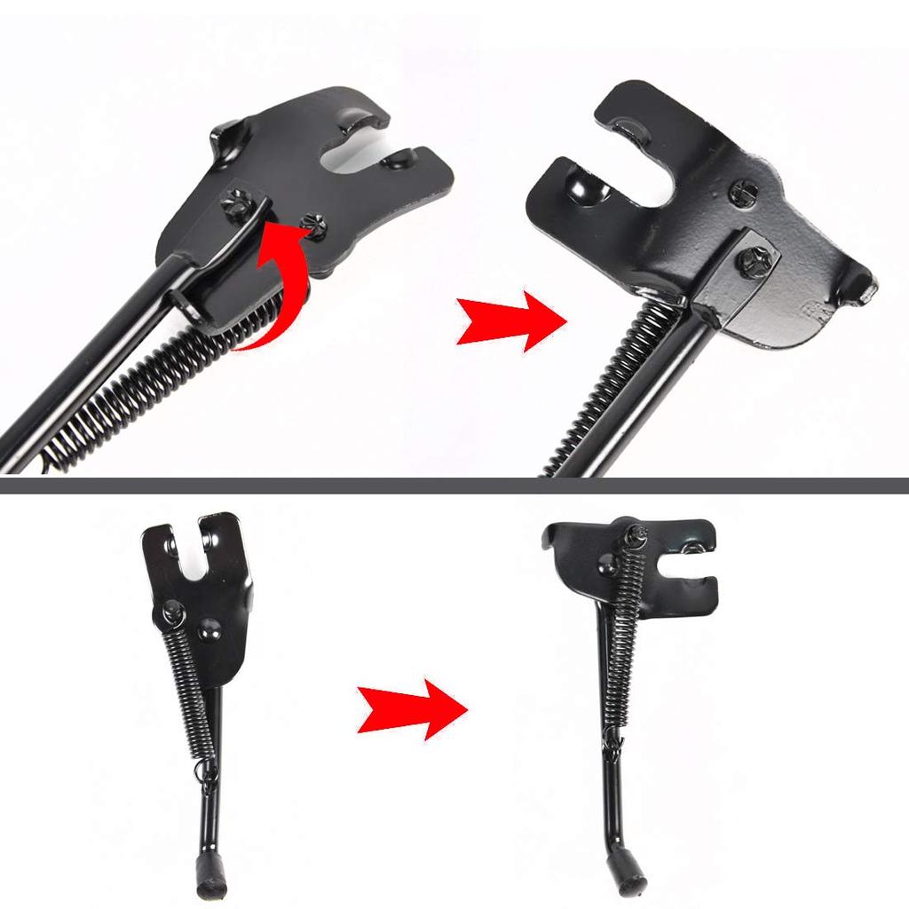 Cyfie Bicycle Side Stand Bicycle Stand Kickstand Folding Bicycle Stand Lightweight General Purpose Stainless Steel One Leg Black Compatible with