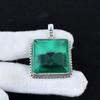 Aqua Apatite Gemstone Silver Pendant In 925 Sterling Silver - Handmade Square Design, Perfect for Gifts, and Everyday Wear Jewelry Women Gift