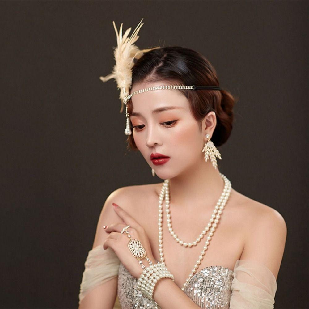 Quasten Pailletten Haarband Maskerade Party Haar Zubehör Feder Kopfbedeckungen koreanischen Stil Stirnband