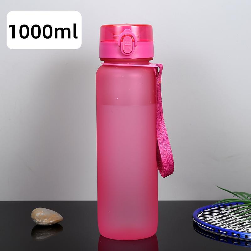 Tazza Acqua Sportiva Portatile Creativa in Plastica Opaca con Coperchio a Scatto Spazio Libero per Ragazzi e Ragazze