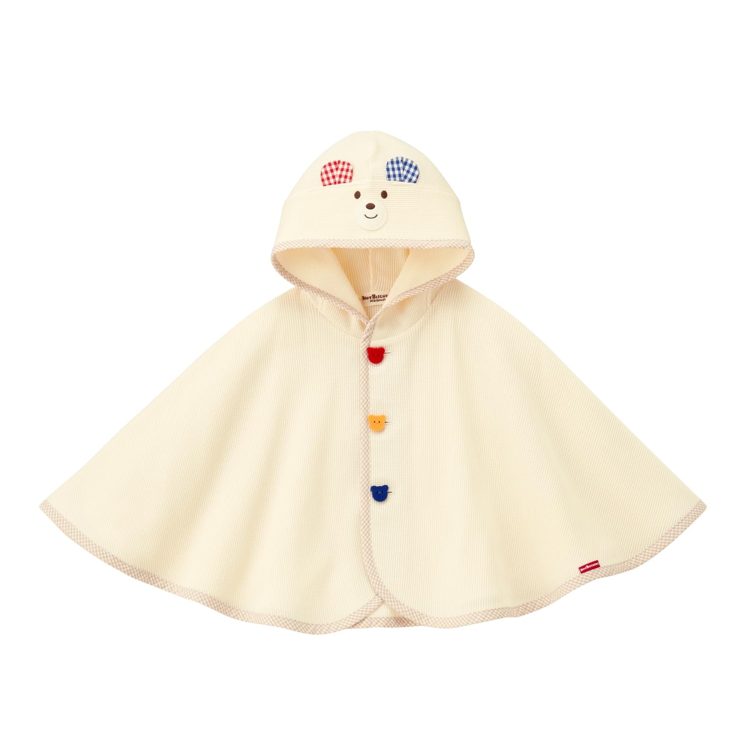 

HOUSE Hot Poncho Boys Girls Baby Clothing Ivory Free [MIKI Biscuits] Детская (70-90см) 71-3801-684 слоновая кость