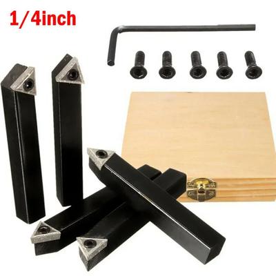 CNC-Drehmaschine Wendeschneidplatten-Drehwerkzeughalter-Set, stabile Leistung, hohe Zuverlässigkeit für Metalldrehmaschinen