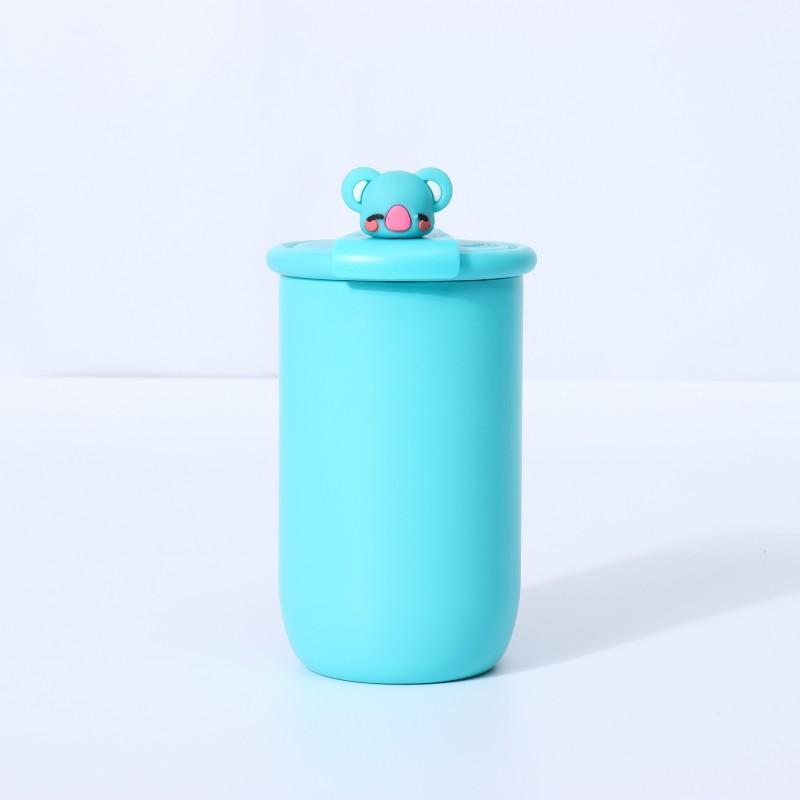 304 Stainless Steel Vacuum Insulated Kids Cartoon Water Bottle 460ml Portable Leakproof Travel Cup Children Students