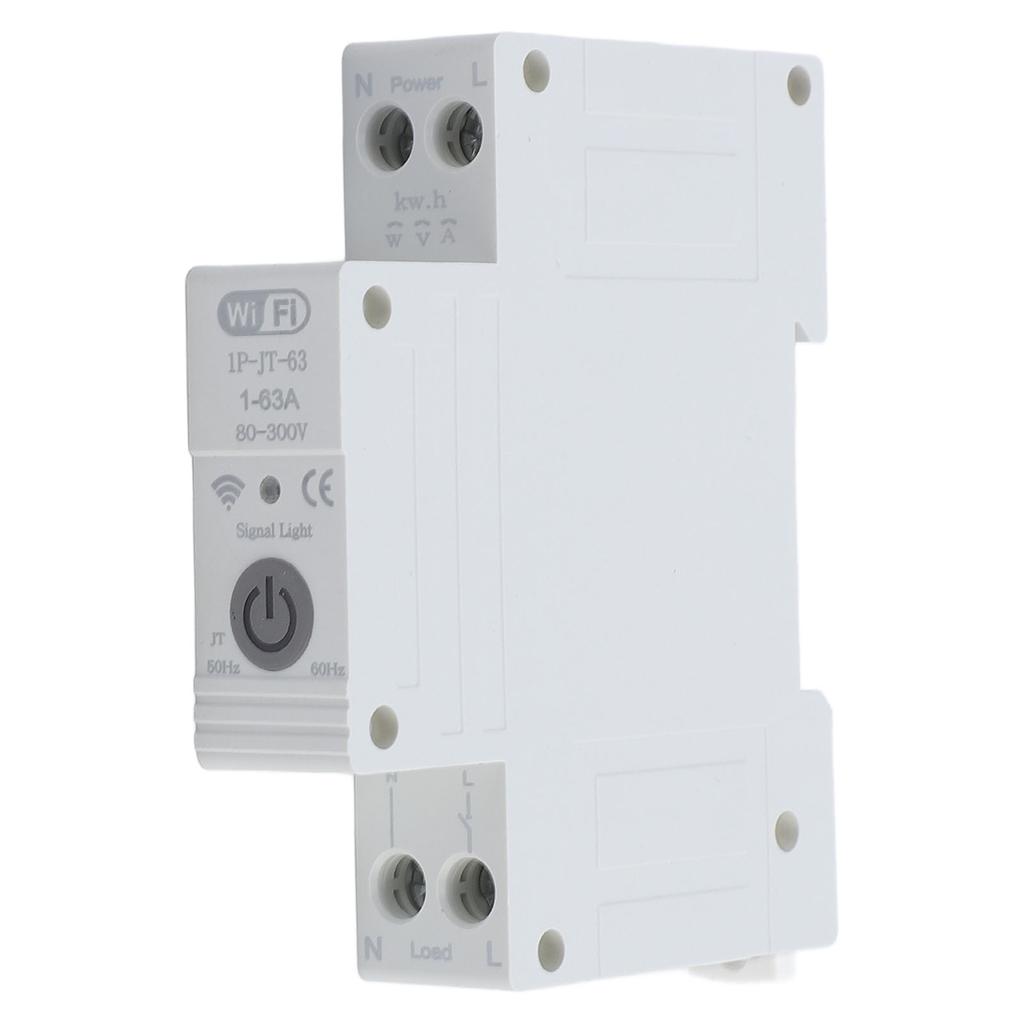 WiFi Smart Circuit Breaker Smart Meder Breaker WiFi Enabled Circuit Breaker 1-63A Remote Modes Timer Overload   with App Control for Smart Ho