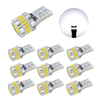 T10 LED White Explosive Light 10 Pcs Built-in Canceller, LED T10, Compatible with Vehicle