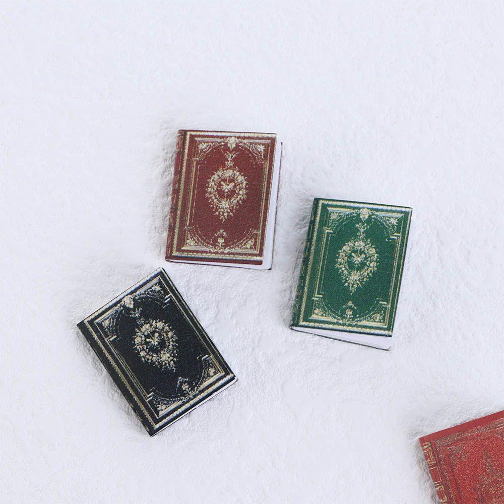 Pretend Play Vintage Classical Retro Dollhouse Decoration Mini Books Notebook Miniature