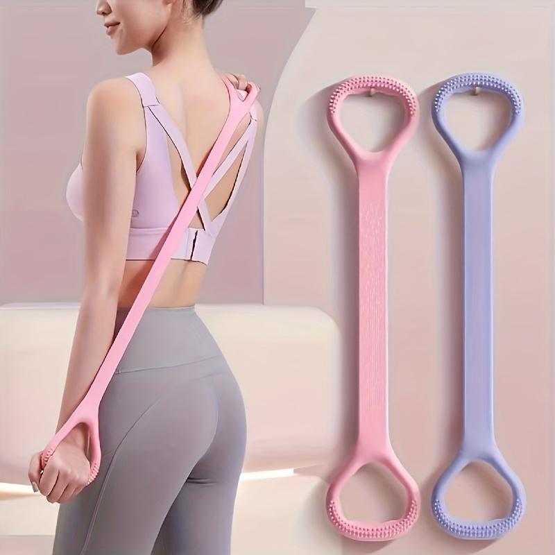 1pc Elastic Silicone 8-Shaped Yoga Resistance Band | Fitness Stretching Rope for Back, Waist, Arm Exercise | Ideal for Home, Gym, Outdoor Workouts